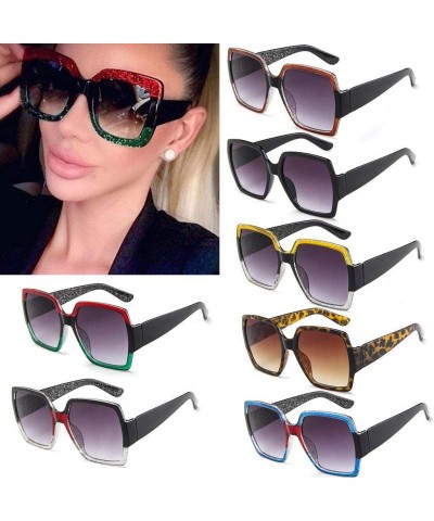 Square Oversized Sunglasses Polarized Fashion - C - C7196ESZRMA $8.02