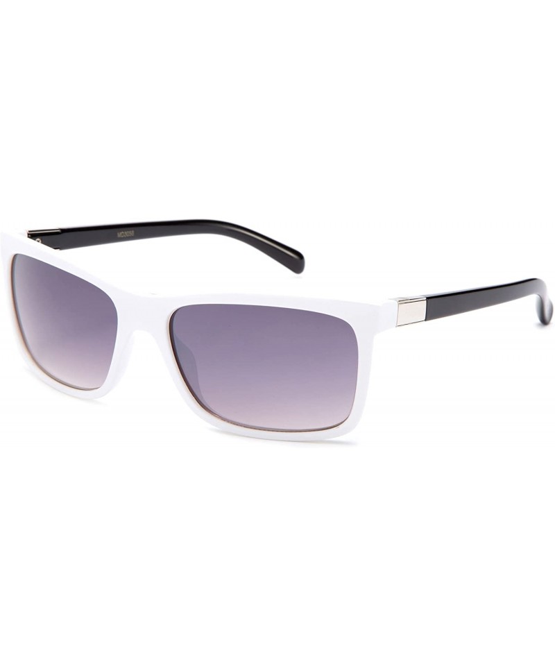 Square Men's Fashion Thin Temple Sunglasses - Whtie - CB11KTD342B $10.10