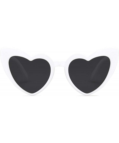 Aviator Heart Shaped Sunglasses Clout Goggle Vintage Cat Eye Mod Style Retro Glasses Kurt Cobain SJ2062 - CN18K0O43E8 $14.25