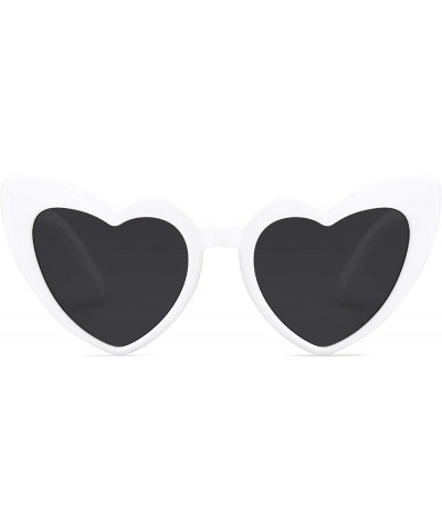 Aviator Heart Shaped Sunglasses Clout Goggle Vintage Cat Eye Mod Style Retro Glasses Kurt Cobain SJ2062 - CN18K0O43E8 $14.25