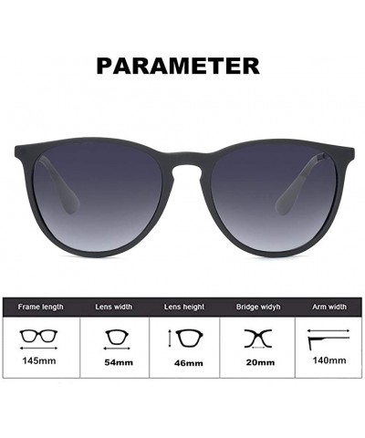 Oval Vintage Round Sunglasses for Women Scratch Resistant UV Protection Beach Shades for Driving Outdoor - CW18U94XUDD $47.71