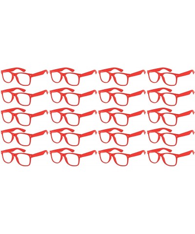 Wayfarer 20 Pieces Per Case Wholesale Lot Classic Retro Plastic Sunglasses Clear Lens Assorted Colored - C5180Y63T6Y $30.92