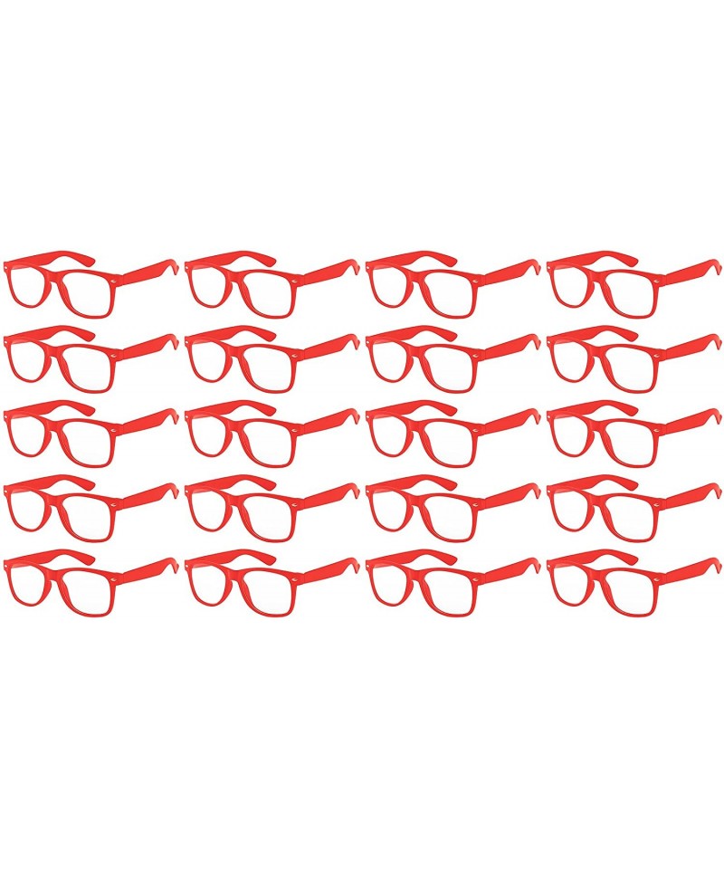 Wayfarer 20 Pieces Per Case Wholesale Lot Classic Retro Plastic Sunglasses Clear Lens Assorted Colored - C5180Y63T6Y $30.92