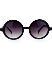 Oversized Round Circle Lens Wizard Plastic Mod Fashion Sunglasses - Black - CO120IUQPEX $10.31