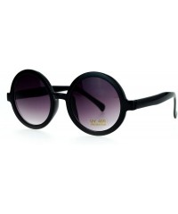 Oversized Round Circle Lens Wizard Plastic Mod Fashion Sunglasses - Black - CO120IUQPEX $10.31