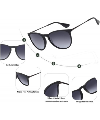 Oval Vintage Round Sunglasses for Women Scratch Resistant UV Protection Beach Shades for Driving Outdoor - CW18U94XUDD $47.71