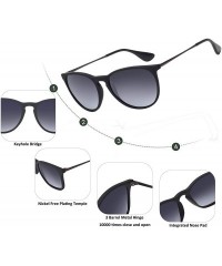 Oval Vintage Round Sunglasses for Women Scratch Resistant UV Protection Beach Shades for Driving Outdoor - CW18U94XUDD $47.71