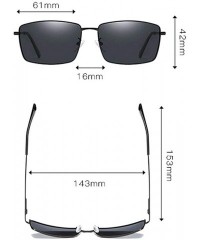 Square Fashion Sunglasses Men Myopia Polarized Sunglasses Brand Designer Metal Frame Shortsighted Glasses - CH18W2LSKD9 $25.94