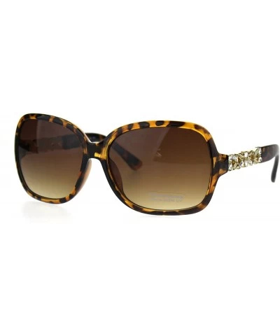 Butterfly Oceanic Gradient Lens Heart Shape Valentine Love Metal Rim Sunglasses - Tortoise Brown - CD185NMTMLN $23.79