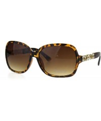 Butterfly Oceanic Gradient Lens Heart Shape Valentine Love Metal Rim Sunglasses - Tortoise Brown - CD185NMTMLN $12.52