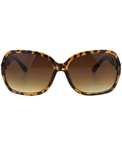 Butterfly Oceanic Gradient Lens Heart Shape Valentine Love Metal Rim Sunglasses - Tortoise Brown - CD185NMTMLN $12.52