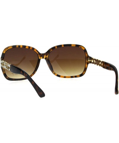 Butterfly Oceanic Gradient Lens Heart Shape Valentine Love Metal Rim Sunglasses - Tortoise Brown - CD185NMTMLN $12.52