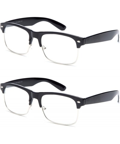 Round Reading Glasses - Best 2 Pack for Men and Women Fashion Fashion Reading Glasses - 2 Pack Black/Silver - CS12OCZO999 $25.07