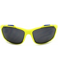 Wrap Sports Sunglasses with Flash Mirrored Lens 570062/FM - Matte Yellow - CV125WNSIW3 $8.38