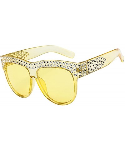 Wrap Unisex Fashion Patchwork Big Frame Sunglasses-Women Men Vintage Retro Glasses - A - C018Q6667ZT $17.52