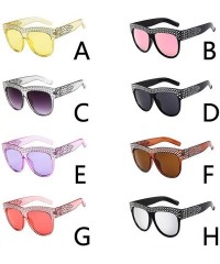 Wrap Unisex Fashion Patchwork Big Frame Sunglasses-Women Men Vintage Retro Glasses - A - C018Q6667ZT $17.29