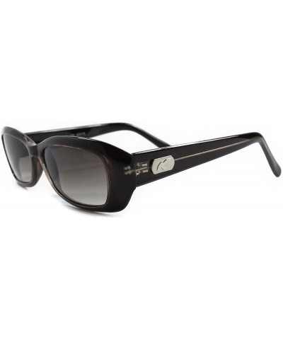 Rectangular Vintage Old Fashion Hip 80s 70s Rectangle Sunglasses - Black / Brown - CA18ECEXDMG $12.77