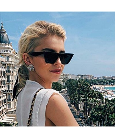 Cat Eye Sunglasses Personalized Colorful Versatile - Black Leopard - CJ198AAUW72 $41.04