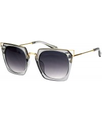 Rectangular Womens Mod Squared Gothic Trendy 80s Fashion Sunglasses - Slate Smoke - C118GLW3RXH $11.75