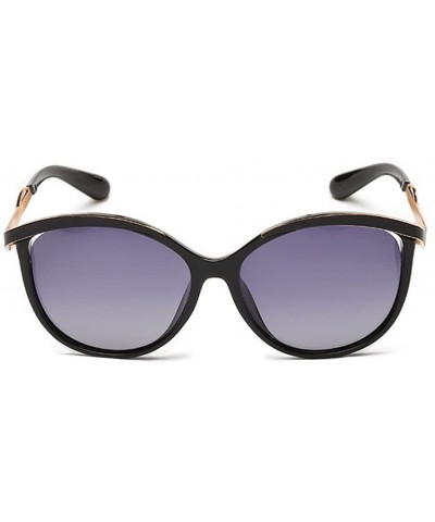 Oval Young Lady Sunglasses Top Fashion Frame Cateye Lens Light Weight Eye wear - Black/Purple - C711ZBUGQTZ $34.49