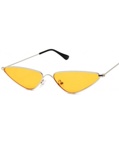 Cat Eye Narrow Cat Eye Vintage Sunglasses Women-Sexy Small Frame Shade Glasses - D - CX1905YIKSM $30.39