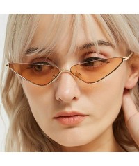 Cat Eye Narrow Cat Eye Vintage Sunglasses Women-Sexy Small Frame Shade Glasses - D - CX1905YIKSM $30.39