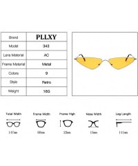 Cat Eye Narrow Cat Eye Vintage Sunglasses Women-Sexy Small Frame Shade Glasses - D - CX1905YIKSM $30.39