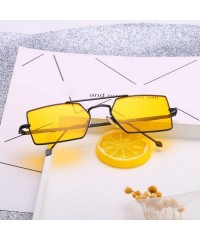 Square UV Sunglasses - Women Men Four Square Metal Frame Shades Sunglasses Integrated UV Glasses (E) - E - CI18DT2KED6 $9.43