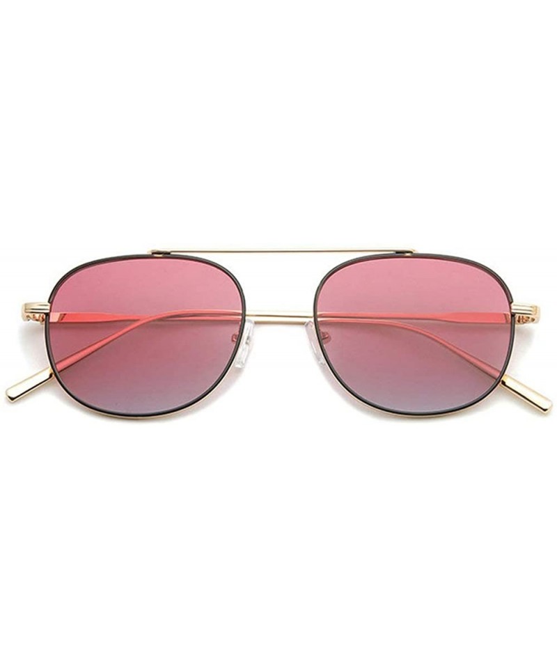 Round Fashion Ultralight Glasses Sunglasses Sunshade - Red - CJ18QQH4732 $9.30