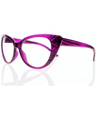 Cat Eye Women Magnification Stylish Vintage Cat Eye Tortoise Reading Glasses Readers - Purple - CB184ALN90Q $7.48