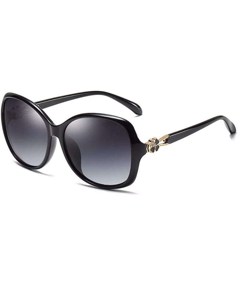 Oversized Polarized sunglasses Polarized driving women's sunglasses UV protection - Black - CQ18Q0H4I3W $23.98