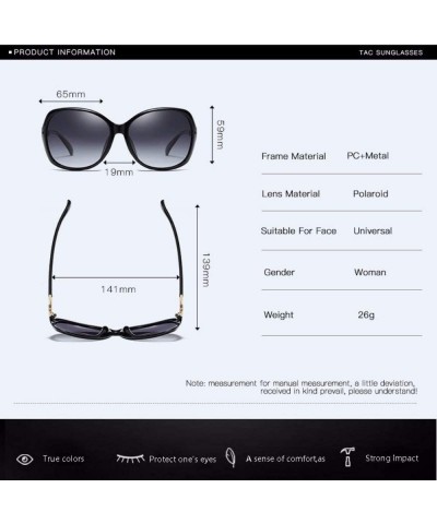 Oversized Polarized sunglasses Polarized driving women's sunglasses UV protection - Black - CQ18Q0H4I3W $23.98