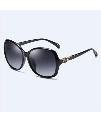 Oversized Polarized sunglasses Polarized driving women's sunglasses UV protection - Black - CQ18Q0H4I3W $23.98