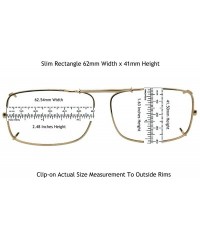 Round Slim Rectangle Polarized Clip on Sunglasses - Gold-polarized Amber Lens - CV189OCES9W $15.36