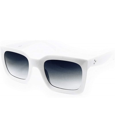 Round 8183 Premium Oversize XL Mod Pop Classic Candy Funky Designer Retro Vintage Women Men Fashion Sunglasses - White - CQ18...