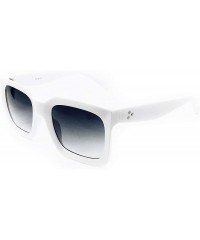 Round 8183 Premium Oversize XL Mod Pop Classic Candy Funky Designer Retro Vintage Women Men Fashion Sunglasses - White - CQ18...