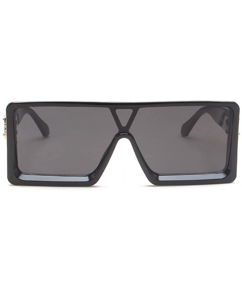 Square Man Women Square Sunglasses Glasses Shades Vintage Retro Sunglasses for Prescription Glasses Eyeglasses - Black - CG19...