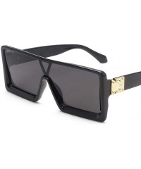 Square Man Women Square Sunglasses Glasses Shades Vintage Retro Sunglasses for Prescription Glasses Eyeglasses - Black - CG19...