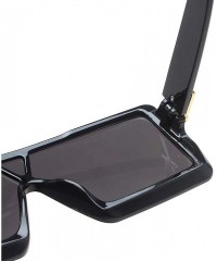 Square Man Women Square Sunglasses Glasses Shades Vintage Retro Sunglasses for Prescription Glasses Eyeglasses - Black - CG19...