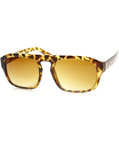 Aviator Retro Fashion Keyhole Bridge Bold Frame Flat Top Aviator Sunglasses (Tortoise) - C511ENT2P09 $17.76