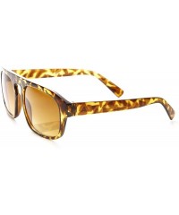 Aviator Retro Fashion Keyhole Bridge Bold Frame Flat Top Aviator Sunglasses (Tortoise) - C511ENT2P09 $11.19