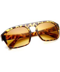 Aviator Retro Fashion Keyhole Bridge Bold Frame Flat Top Aviator Sunglasses (Tortoise) - C511ENT2P09 $11.19