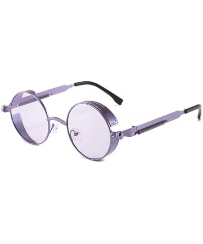 Round Retro Round - Framed with Metal Spring Prince Mirror Men's Sunglasses - 19 - CP198S798TT $49.76