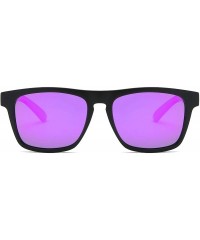 Square Retro Polarized Sunglasses for Men/Women UV Protection Ultra Light Classic Rectangular Mirrored Sun Glasses P8816 - CJ...