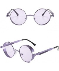 Round Retro Round - Framed with Metal Spring Prince Mirror Men's Sunglasses - 19 - CP198S798TT $27.03