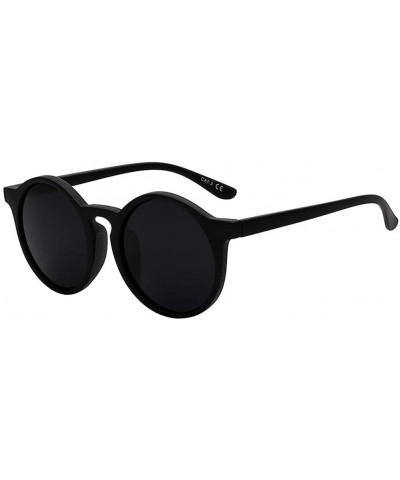 Oval sunglasses for women Retro Oval Frame Sunglasses Mens Leopard Shades - Matte-black-frame - CA18WZQX9T2 $60.53