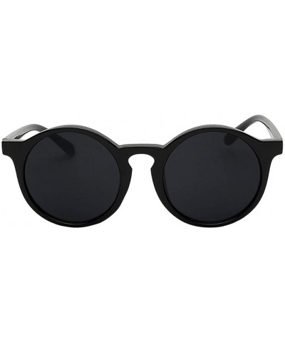 Oval sunglasses for women Retro Oval Frame Sunglasses Mens Leopard Shades - Matte-black-frame - CA18WZQX9T2 $35.51