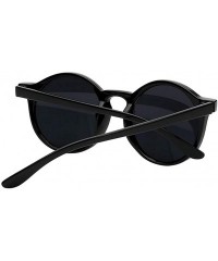 Oval sunglasses for women Retro Oval Frame Sunglasses Mens Leopard Shades - Matte-black-frame - CA18WZQX9T2 $35.51