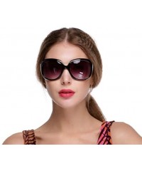 Oversized Women's Retro Vintage Style Shades Fashion Oversized Sunglasses Outdoor Driving Eyewear Glasses - Black - C918U3CRK...