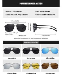 Aviator Polarized Avaitor Sunglasses Al-Mg for Men Driving Sun Glasses Women - Silver Blue - CM1953WSS2O $16.88